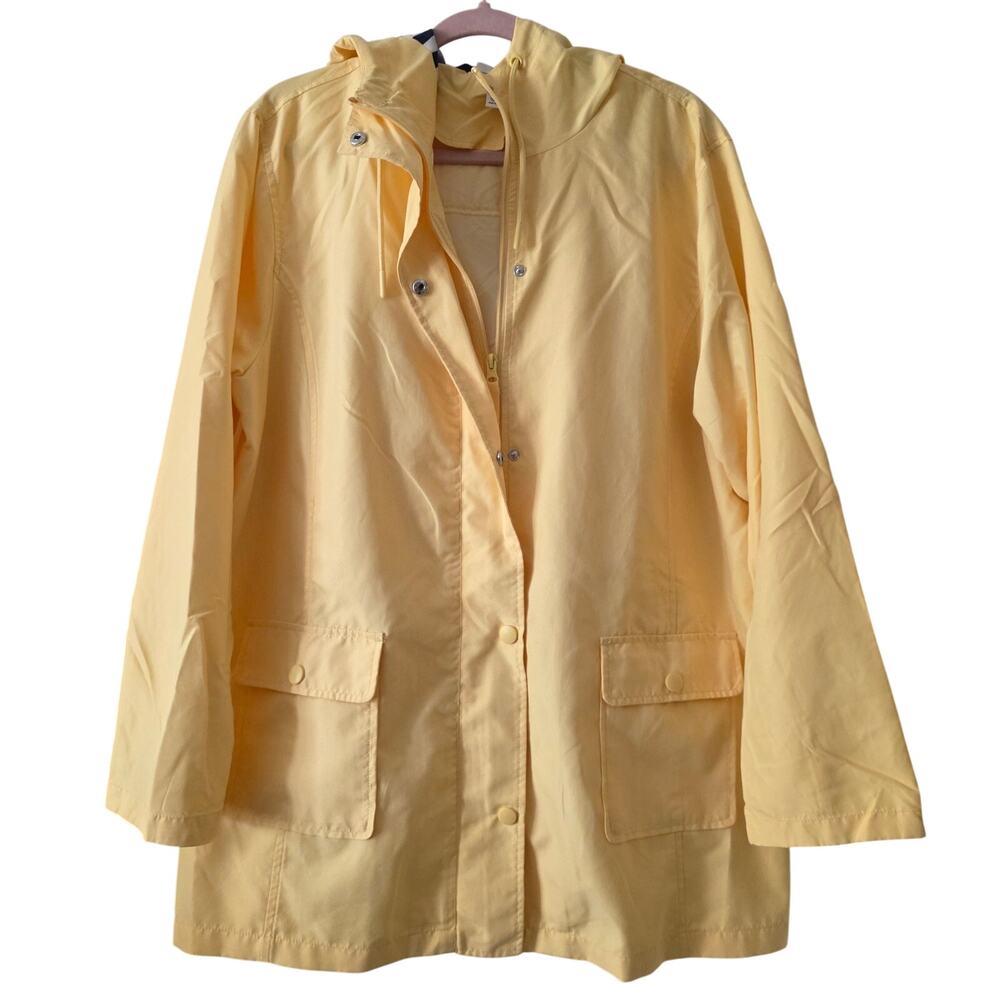 St. John's Bay Yellow Water Resistant Lightweight Anorak Jacket XXL